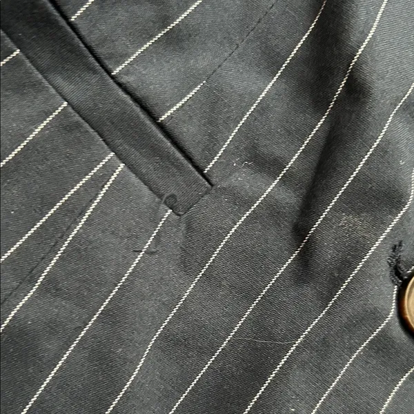 A New Day Navy Pinstripe Button-Down Dress - Image 5