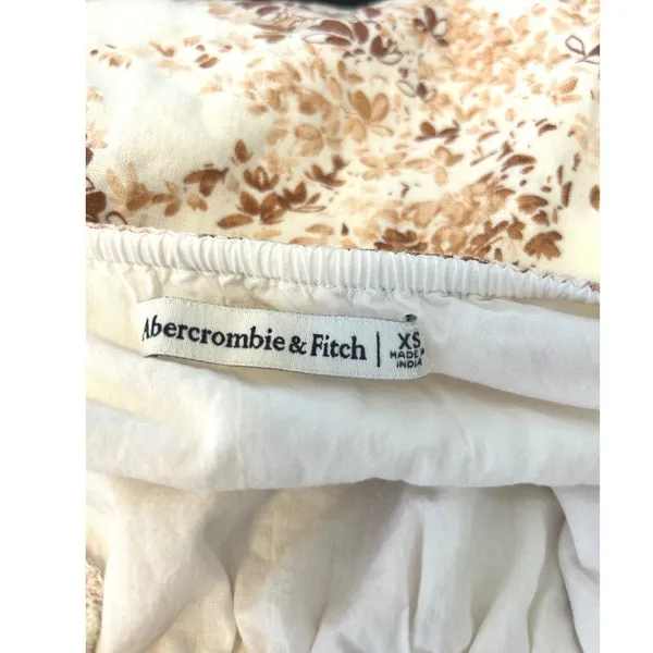 Abercrombie & Fitch Floral‎ Puff Sleeve Linen Top XS - Image 5