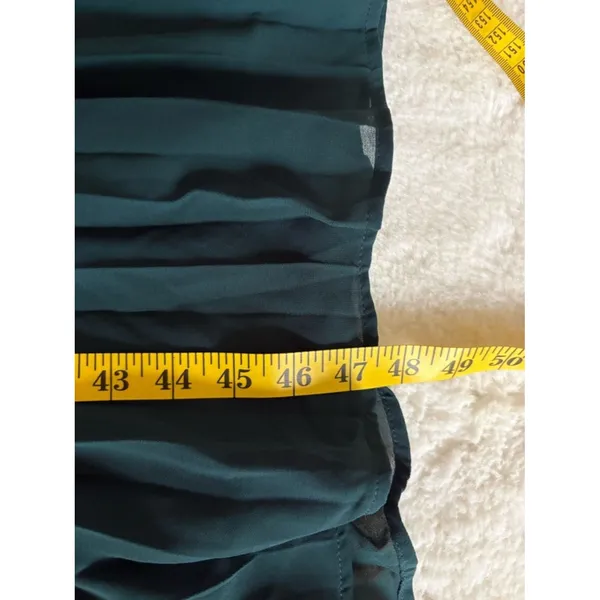 Lulus Wondrous Muse Emerald Pleated One-Shoulder Midi Dress Size XL NWT Wedding - Image 7