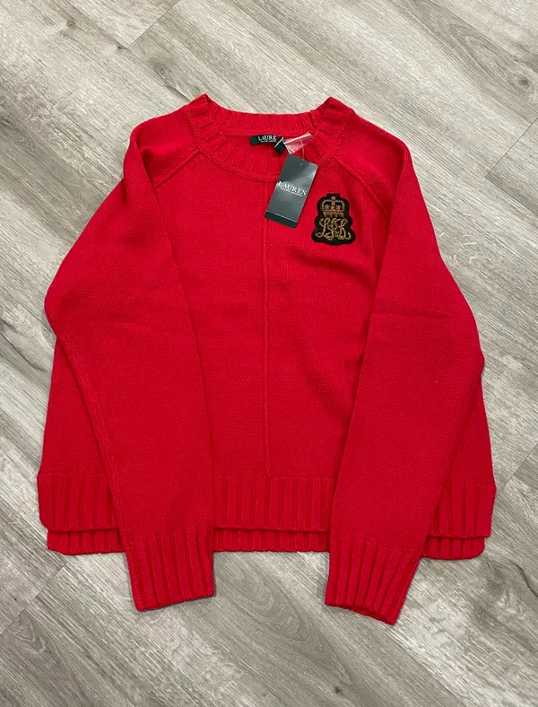 Ralph Lauren Red Crewneck Sweater - Image 2