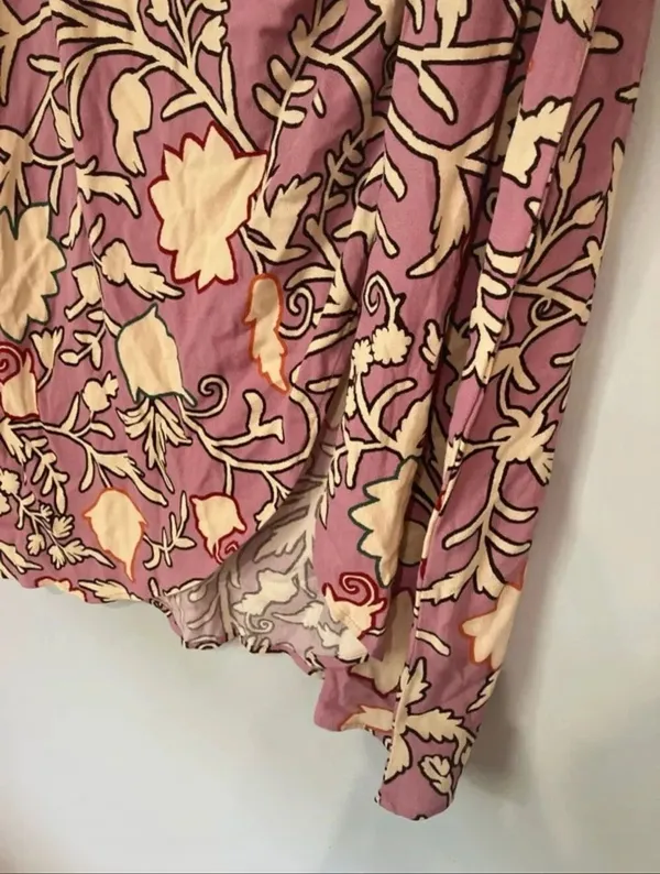Knox Rose Women’s XL Pink Floral Boho Faux Wrap Front Midi Skirt NEW #1200 - Image 3