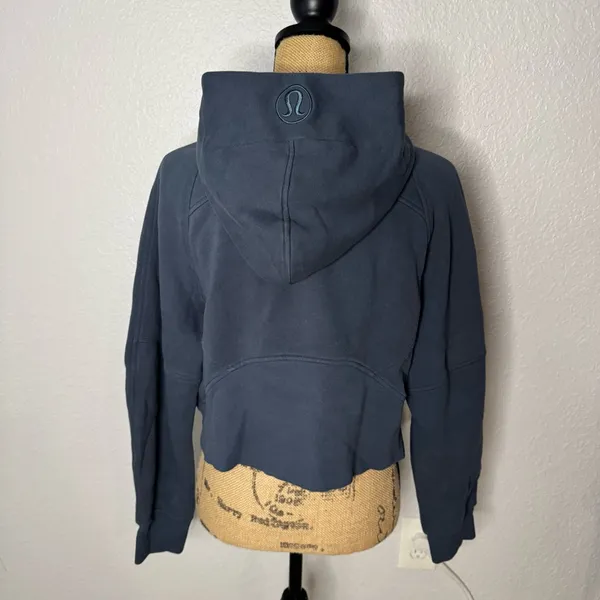 Lululemon Scuba Oversized Half-Zip Hoodie Iron Blue? Size XS S Gym Lounge Crop - Image 8