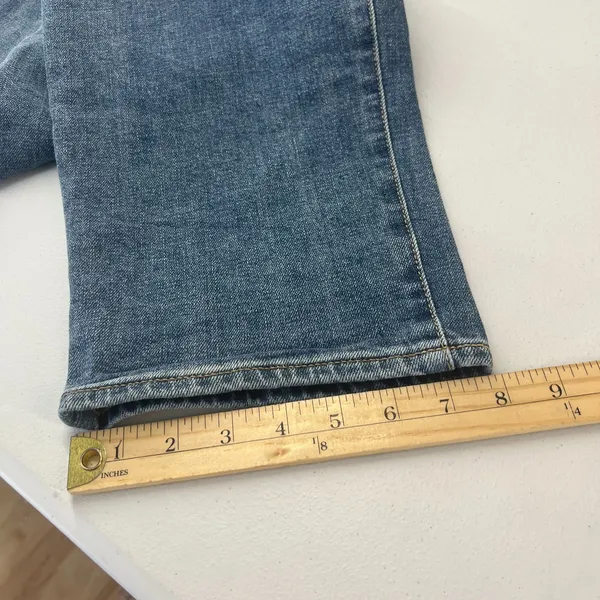 Old Navy High Waisted OG Loose Jeans Womens‎ 2 Blue Denim Whiskered Mid Rise - Image 12