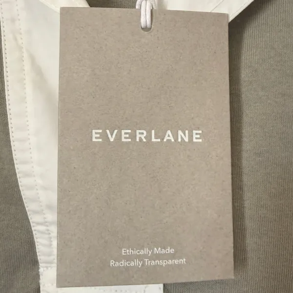Everlane Organic Cotton Polo Dress Fog Green White Collar XS Short Sleeve Mini - Image 9