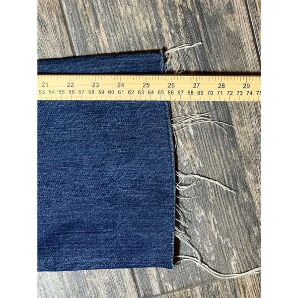 Madewell Rigid Demi-Boot Crop Jeans Size 29 High Rise Raw Hem‎ Wide Leg Denim - Image 9