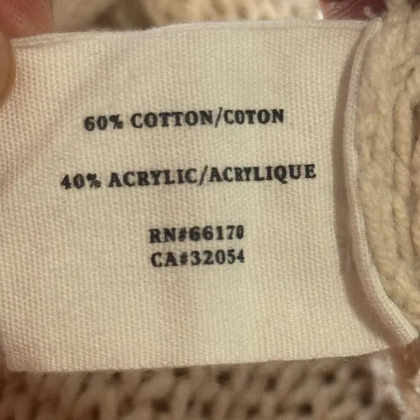 Sparrow Cream Ribbed Knit Poncho Sweater - Size Small - Image 5