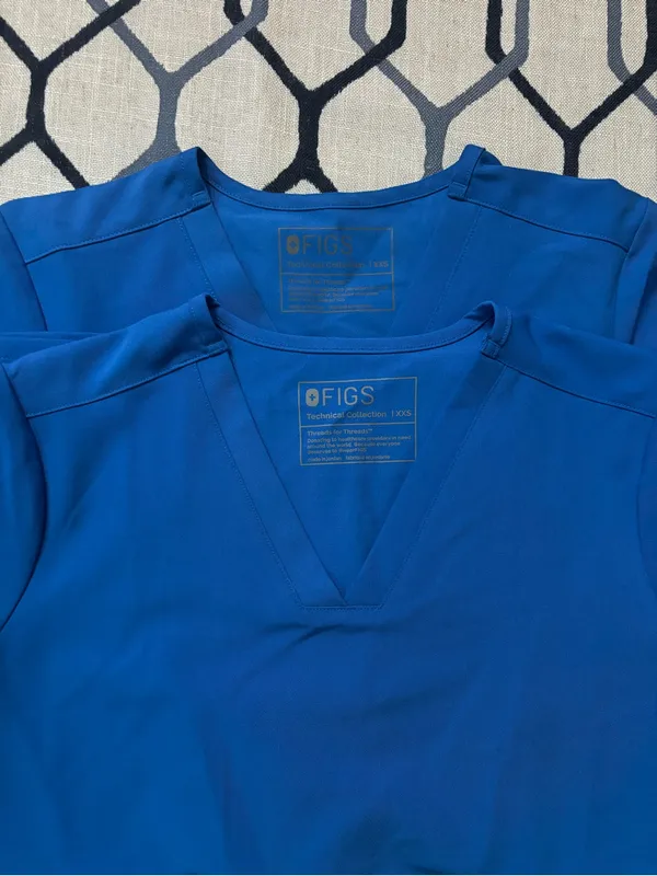 FIGS Royal Blue Casma Top 2 a set XXS NWOT - Image 3