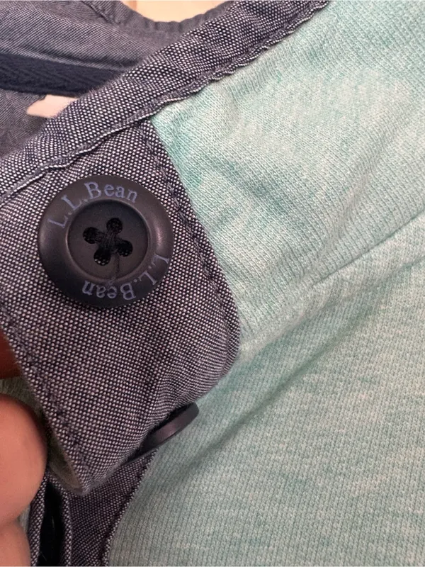 LL Bean Knit Style Pullover 1/4 Button Up Women’s Size XL Teal/Blue - Image 9