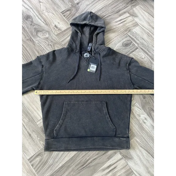 ALPHALETE Women’s Terry Oversized Hoodie- Onyx, Size Medium - Image 4