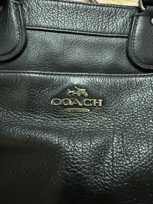 Coach Black Leather Mickie Two Way Satchel Bag F34040 - Image 3