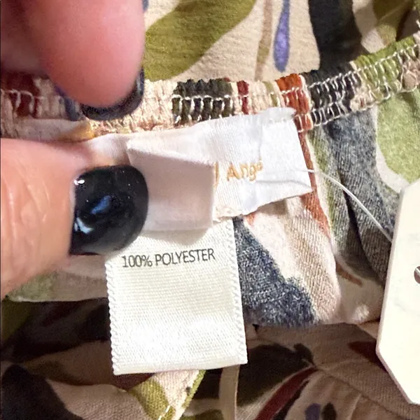 Monteau Los Angeles XS Maxi Dress adjustable straps elastic under bust leaf fall - Image 10