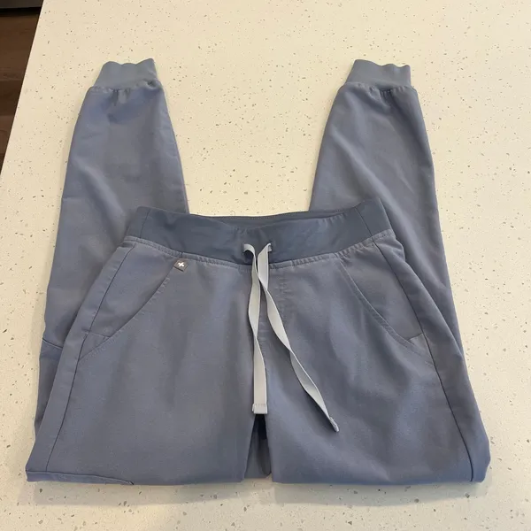 FIGS Zamora‎ Jogger Scrub Pants in Vapor Blue size XXS - Image 2