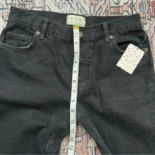 Free People We The Free‎ Maggie Jeans NWT Midrise Straight Size 26 Washed Black - Image 9
