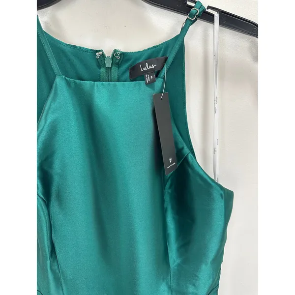 Lulus Broadway Show Emerald Green High-Low Gown Formal Glam Party Small NWT - Image 6