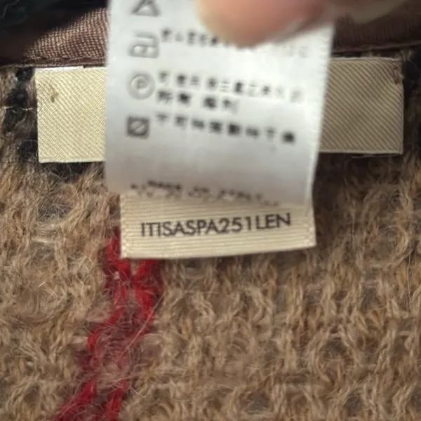 Burberry Women's Poncho Wool Mohair Blend Size M based on Measurements Luxury - Image 3