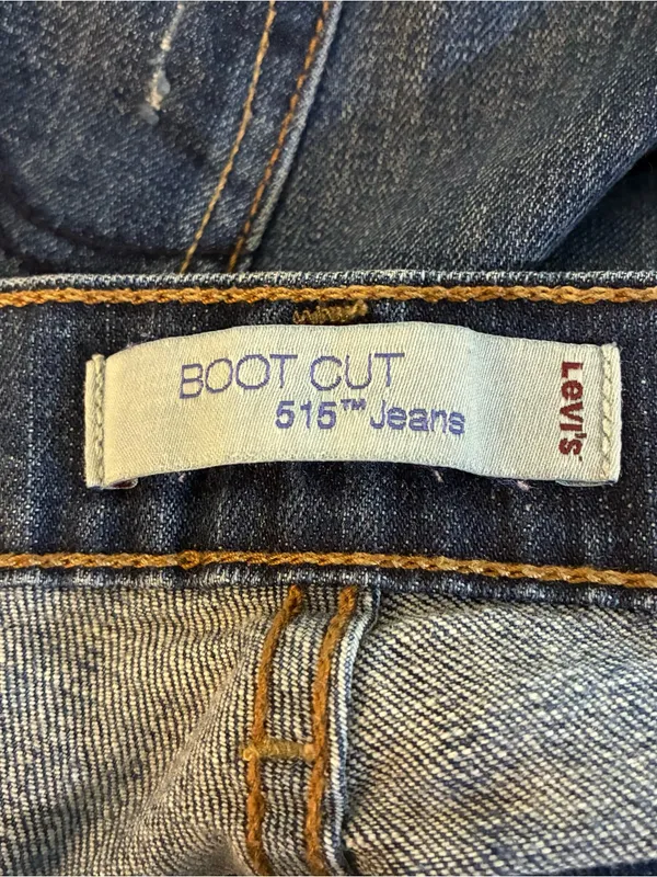 Levi’s 515 Boot Cut Jeans Mid Rise Stretch Medium Wash Blue 14 Short - Image 5