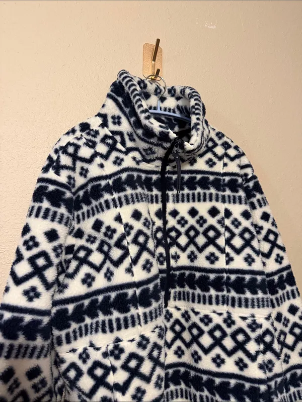 Duluth‎ Trading Co Pile Hi Fleece 1/4 Zip Mockneck Pullover Women's Size Large - Image 3