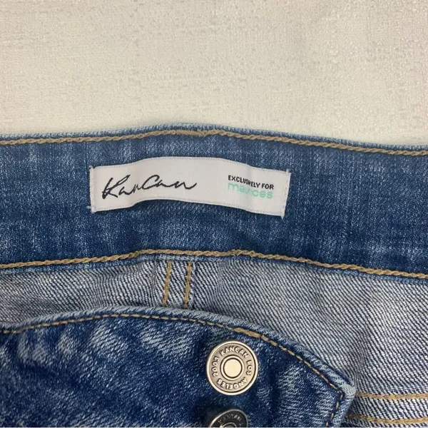 Kancan women's size 32 flare split leg jeans denim xl maurices - Image 4