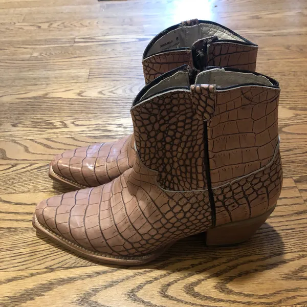 Freebird Miramar Boot Croc Embossed Pink - Image 2