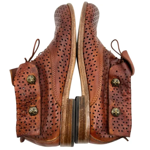 Patricia Nash Sabrina Perforated‎ Leather Ankle Bootie Sz 9 - Image 5