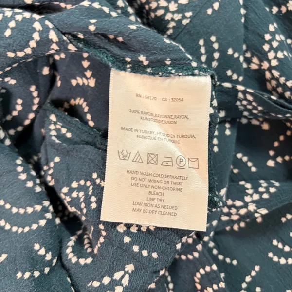 Maeve Anthropologie womens green geometric print cropped overalls. Size S. boho - Image 10