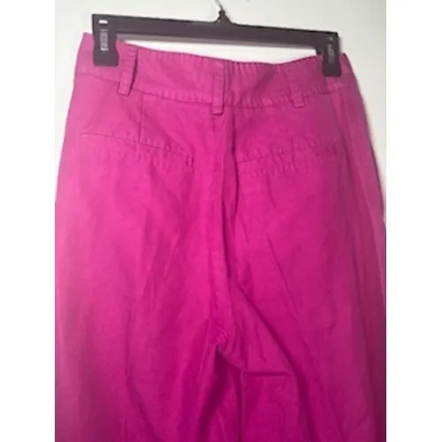Polo Ralph Lauren Magenta Pink Linen Blend Wide Leg Pants 2 High‎ Rise Trousers - Image 5