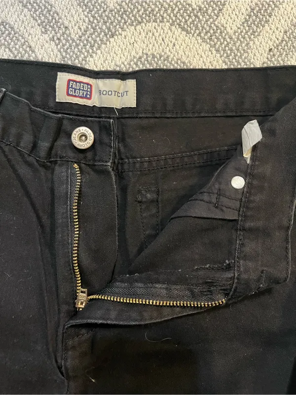 Faded Glory Black Bootcut Jeans 26 Short - Image 5
