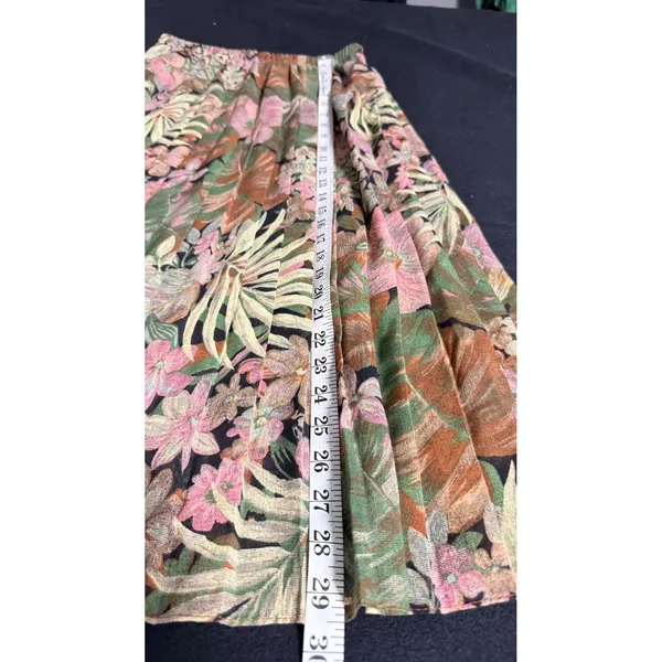 Vintage 80s Lady Carol Tropical Floral 2 Piece Skirt Set USA Size 10 small retro - Image 16