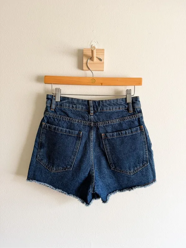 Anthro Farm Rio Ultra High-Rise Crochet Denim Shorts Size 26 - Image 6