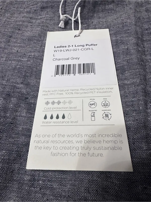 Hoodlum Women's Gray Insulated 2 in 1 Hooded Long Puffer Coat - NWT - Size L - Image 11