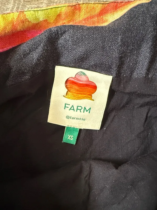 Farm Rio Tropical Linen Mini Skirt Size XS - Image 2