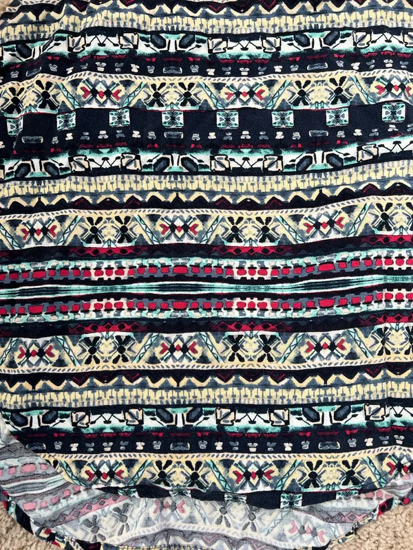 Lightweight women's tank top with a colorful tribal stripe pattern - Image 5