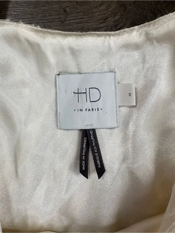 HD in Paris Anthropologie Ivory Cream Layered Babydoll Tank Top Shirt Cami - Image 3
