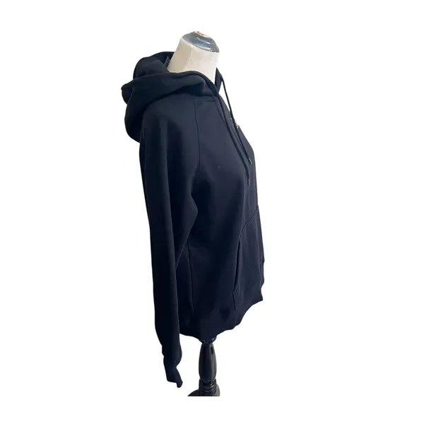 The North Face Hoodie Women's Medium Black Chest Logo Kangaroo Pocket Athleisure - Image 3
