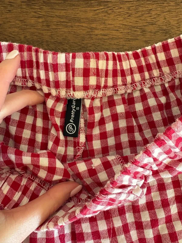 Pretty Garden Red Gingham Shorts - Image 2