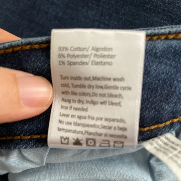 RISEN Jeans High Rise Wide Leg Button Fly Dark Wash Denim Size 2X 18 / 20 NWT - Image 16