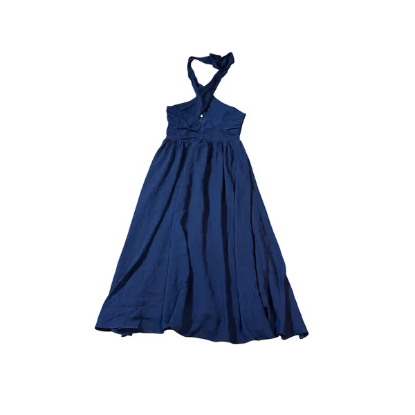 NWOT Lulus Size Small Emrah‎ Navy Blue Cross-Front Cutout Halter Midi Dress - Image 3