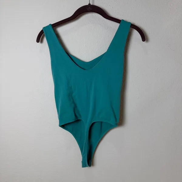 INTIMATELY FREE PEOPLE Green Low Back Cotton Bodysuit Size XS/S - Image 4
