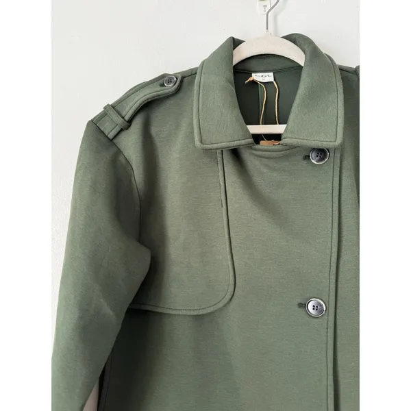 NWT OGL DoubleWarm Convertible Collar Buttoned Coat Size XS Evergreen - Image 7