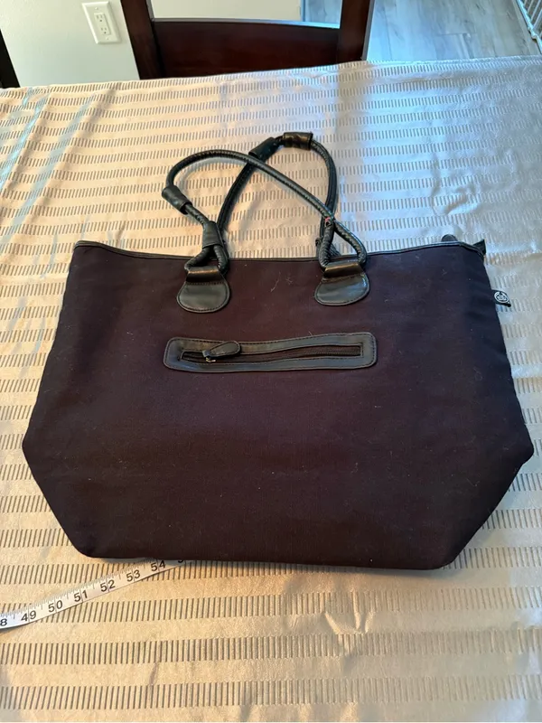 The Body Shop Canvas Tote Bag Black - Image 6