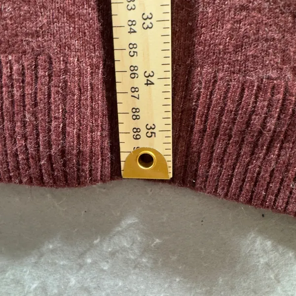 3275 | Y2K Abercrombie & Fitch Henley Sweater Dress Burgundy Women S - Image 4