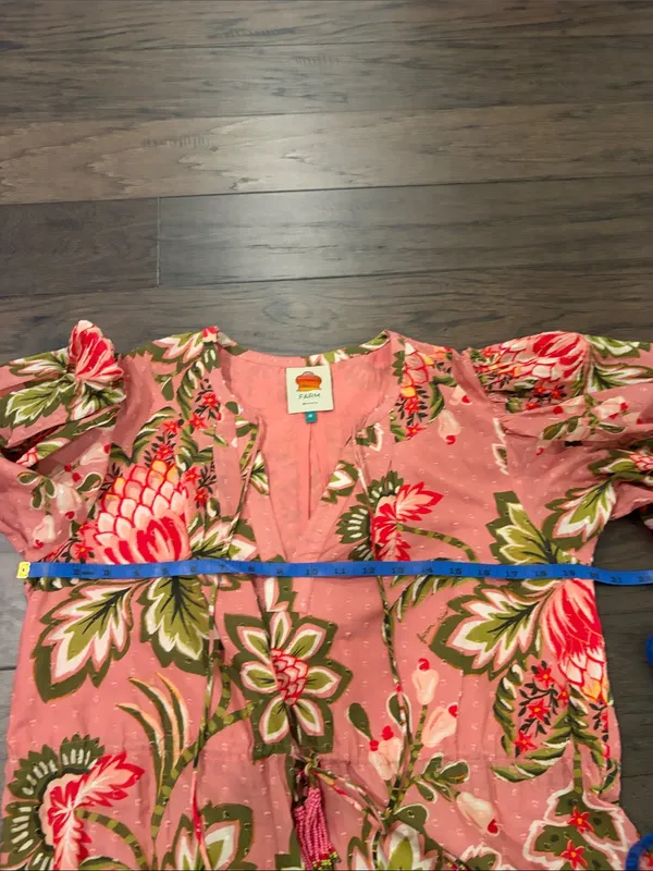 Farm Rio Aura Pink Mini Dress Sz M - Image 13