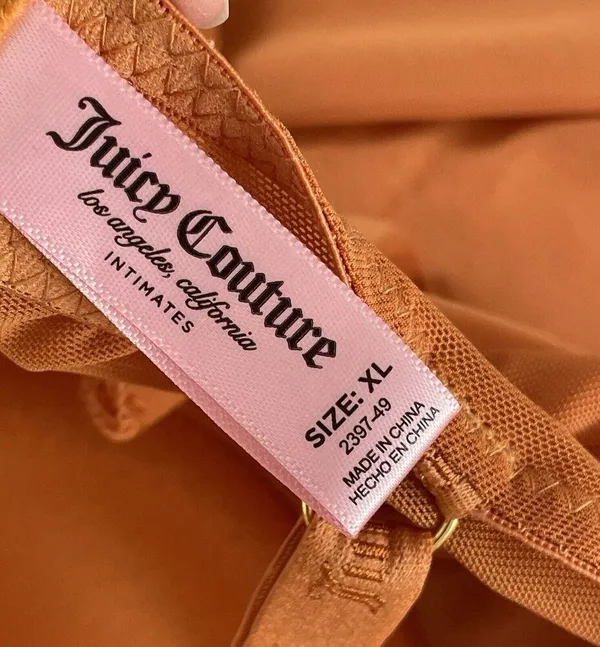 Juicy Couture Mesh Lace Chemise Orange (large) sexy babydoll padded lingerie y2k - Image 5
