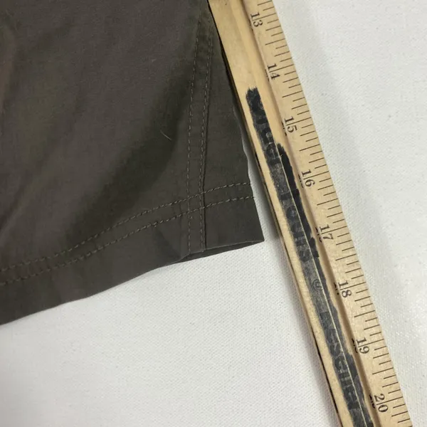 Athleta Shorts Womens 30 Brown Bermuda Utility Nylon Spandex Pockets Zip Closure - Image 3