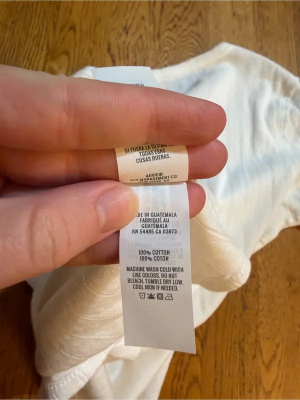 Aerie White Pointelle T-Shirt - Image 4
