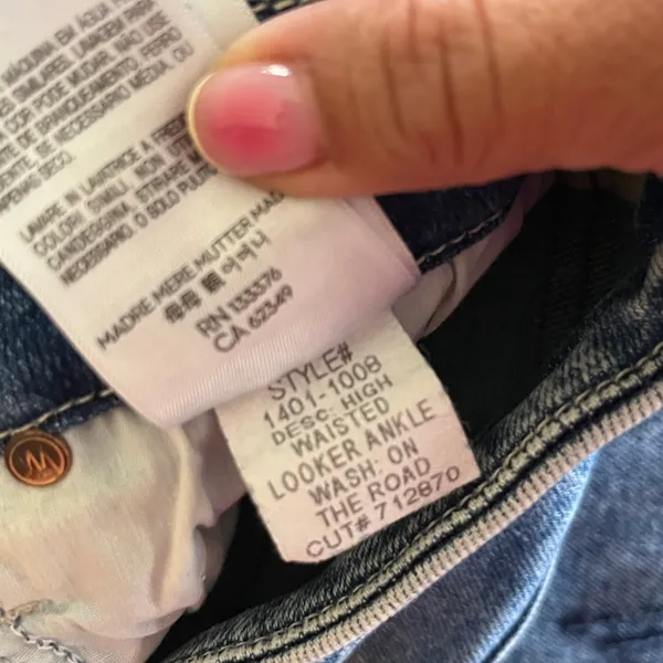 Mother High Waisted Looker Ankle Jeans On The Road Blue Skinny Denim Size 26‎ - Image 9