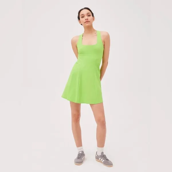 Outdoor Voices Neon Green Cross Back Athletic Dress Sz.L - Image 3