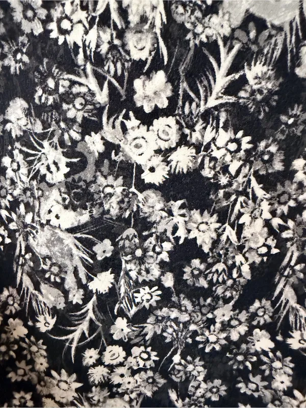 Aerie Offline Real Me Crossover Cut Out 7/8 Leggings Black White Floral Hi Rise - Image 3