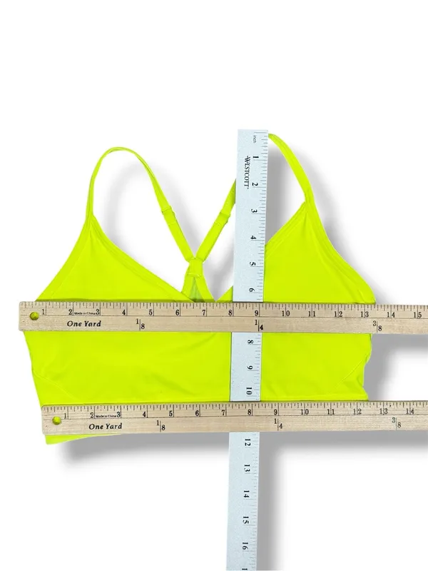 Athletic Works Racer‎ Back Sports Bra Neon Yellow Medium - Image 10