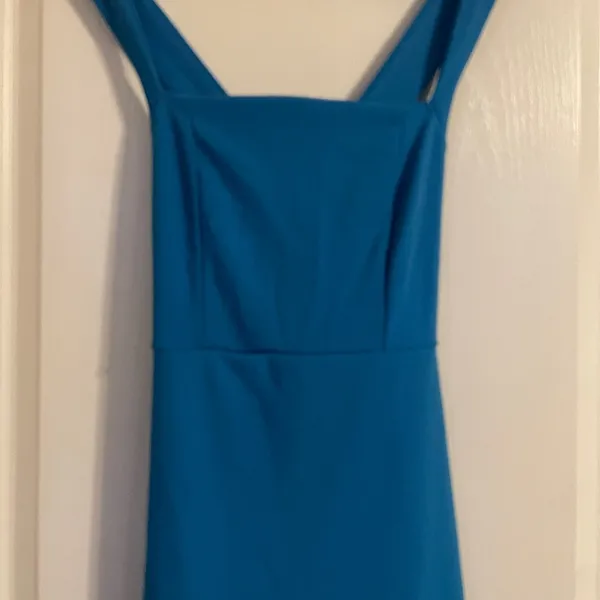 NWT Lulu's Glamorous Dedication Blue Sleeveless Column Maxi Dress S Formal - Image 6